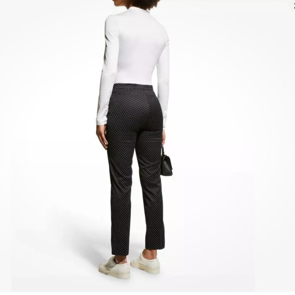 Akris Punto Black Micro Polka Dot Cropped Pants - Picture 8 of 13